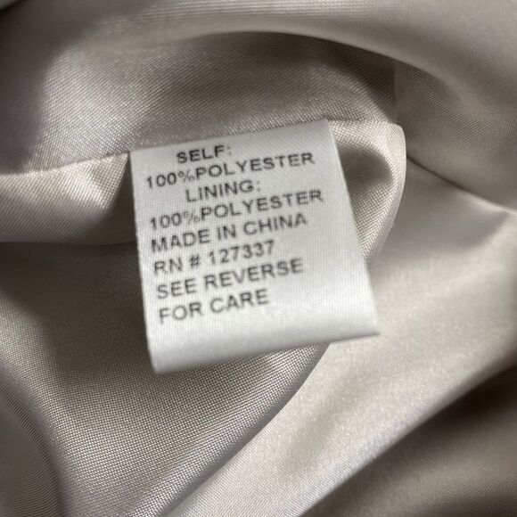 LM Collection Light Grey Jeweled Sleeveless Cocktail Formal Dress NWT - Picture 8 of 9